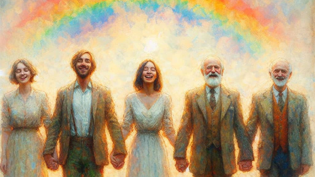 a picture of happy people holding hands || Kistoria
